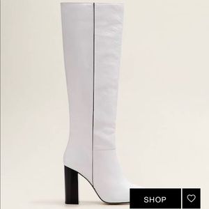 Mango Paula white leather knee boot size 7 or 7.5